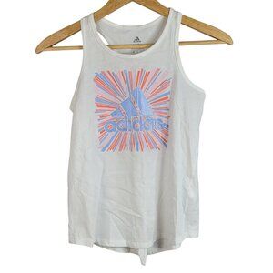 Adidas Optimist Sun Tank Top White Medium Scoop Sleeveless Standard Racerback